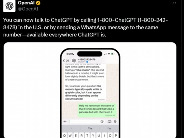 OpenAI又一王炸！ChatGPT可以打电话了：老年机、座机也能用