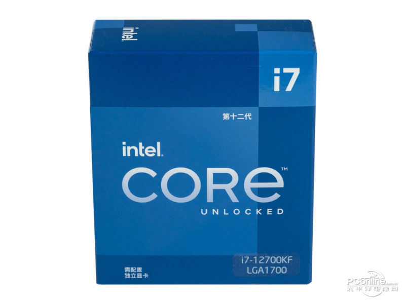 Intel酷睿 i7-12700KF正面