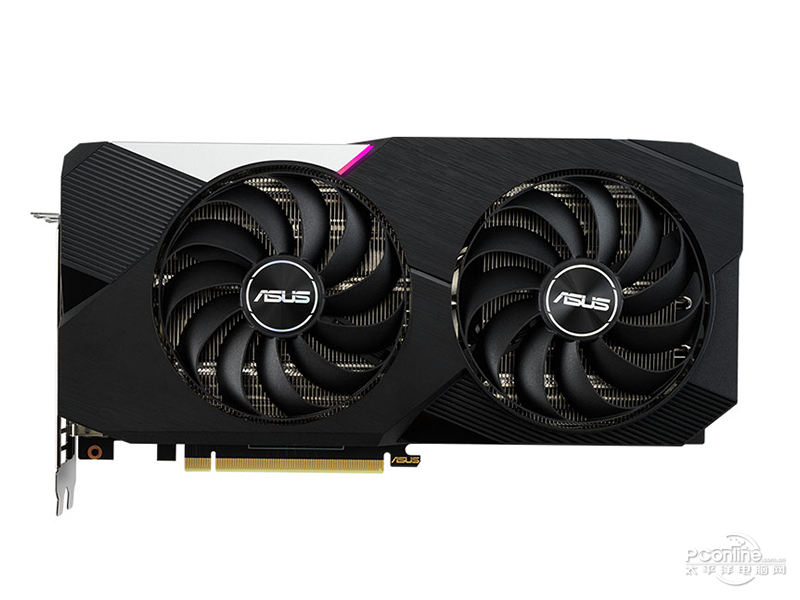 华硕DUAL-RTX3070-O8G-V2正面