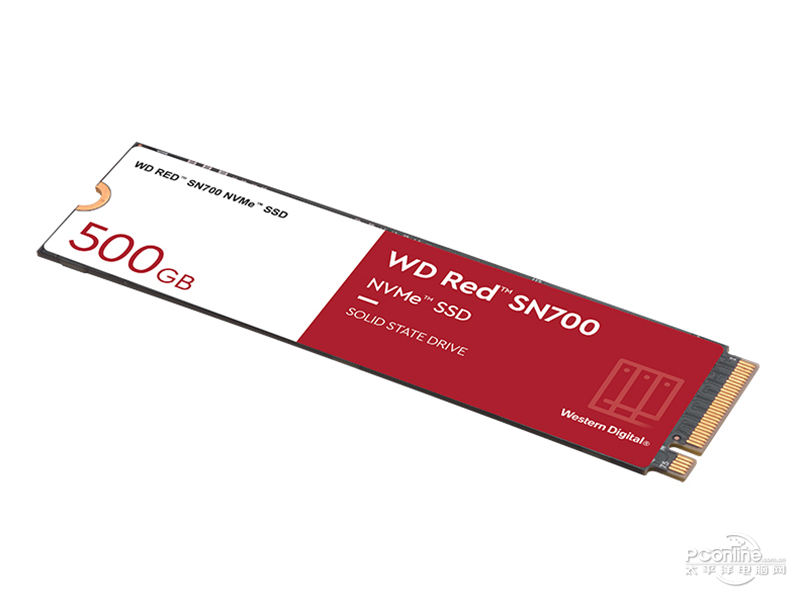 西部数据WD Red SN700 500GB M.2 SSD45度正面