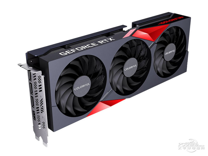 七彩虹战斧 GeForce RTX 3050 8G 豪华版 45度正面