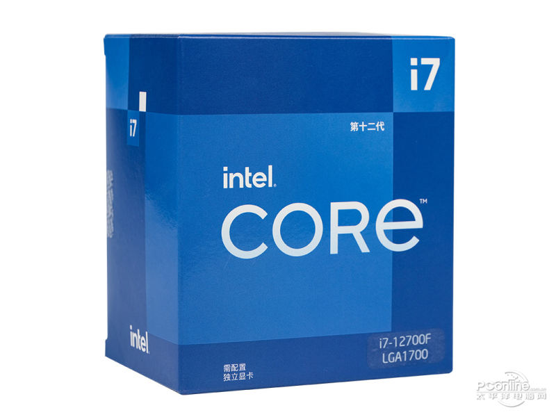 Intel酷睿 i7-12700F45度正面