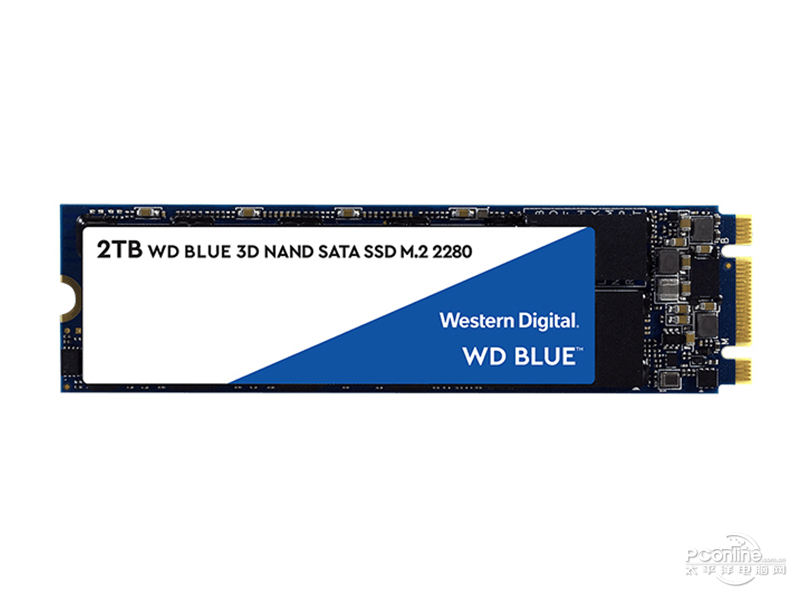 西部数据WD BLUE 3D NAND M.2 2TB SSD 正面