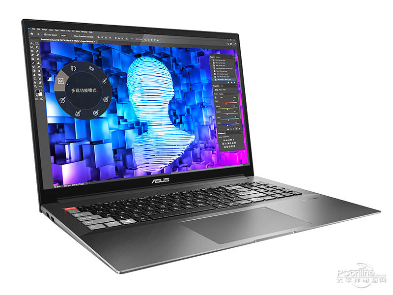 华硕灵耀Pro16(酷睿i7-12700H/16GB/512GB/RTX3060/3.2K/120Hz/OLED)效果图