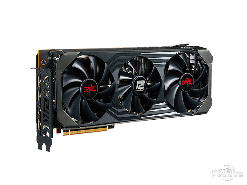 撼讯AMD RADEON RX 6750XT 红魔45度正面