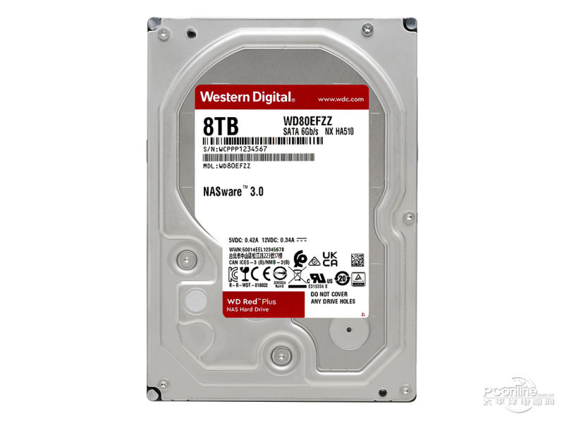 西部数据红盘Plus 8TB 128M SATA3硬盘(WD80EFZZ) 主图