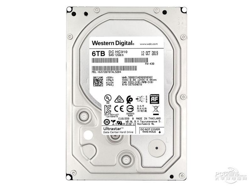 西部数据Ultrastar DC HC310 6TB 256M SAS 硬盘(HUS726T6TAL5204) 主图