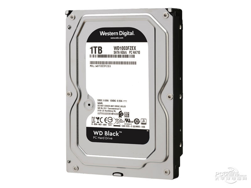 西部数据黑盘 1TB 64M SATA 硬盘(WD1003FZEX)