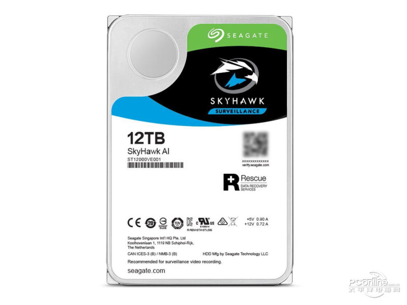 希捷酷鹰 12TB 256M SATA 硬盘(ST12000VE001)主图