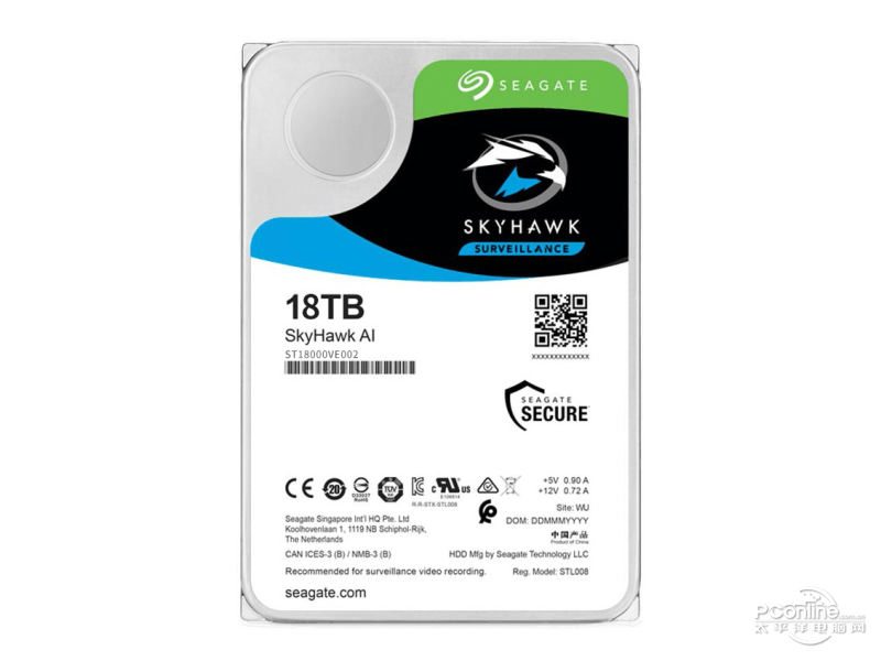 希捷酷鹰 18TB 256M SATA 硬盘(ST18000VE002)主图