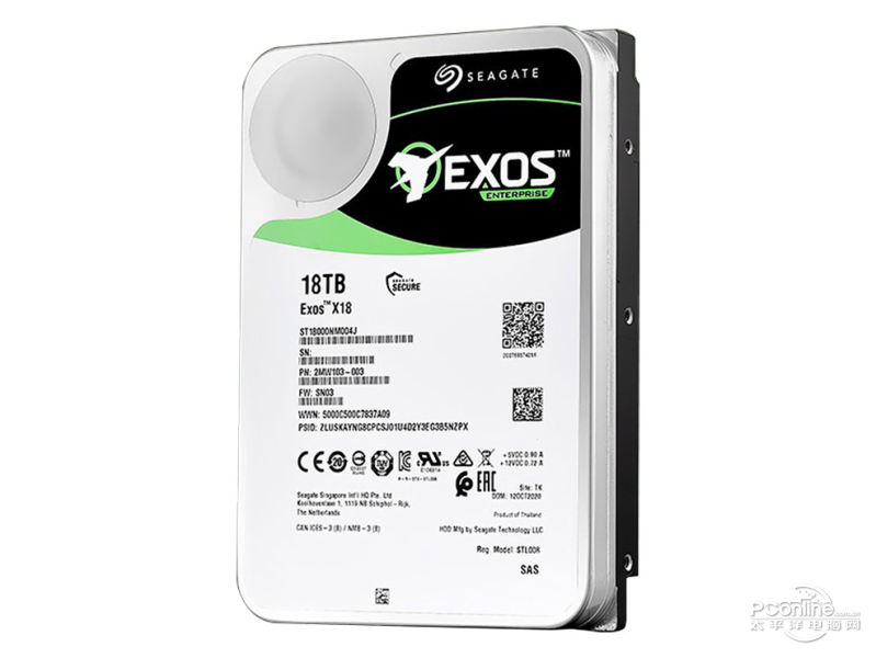 希捷银河Exos X18 18TB 256M SAS 硬盘(ST18000NM004J) 主图