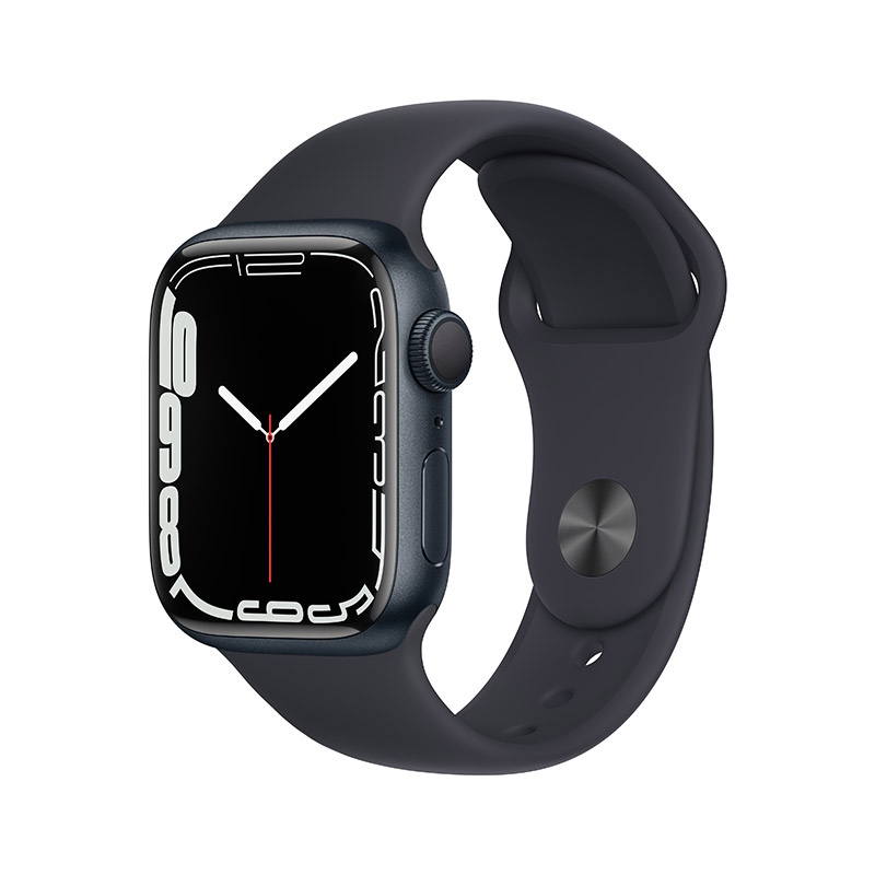 Apple Watch Series 7 智能手表GPS款41 毫米午夜色铝金属表壳午夜色 