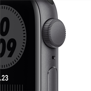 Apple Watch SE 智能手表 Nike GPS款 40毫米 深空灰色铝金属表壳 煤黑配黑色Nike运动表带MKQ33CH/A