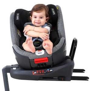 LAMY 德国汽车儿童安全座椅0-4-12岁360度旋转可躺车载婴儿宝宝坐椅ISOFIX接口 瀚海蓝