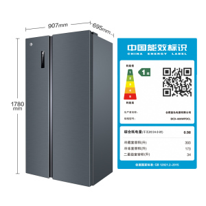 格力（GREE）晶弘 600升一级能效变频风冷离子净味大容量双开对开门冰箱 BCD-600WPDCL/布鲁斯