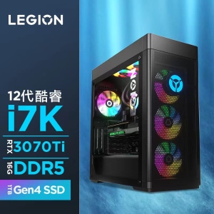 联想(Lenovo)拯救者刃9000K 2022游戏电脑主机(12代酷睿i7-12700KF RTX3070TI DDR5 16G 360水冷 侧透 )