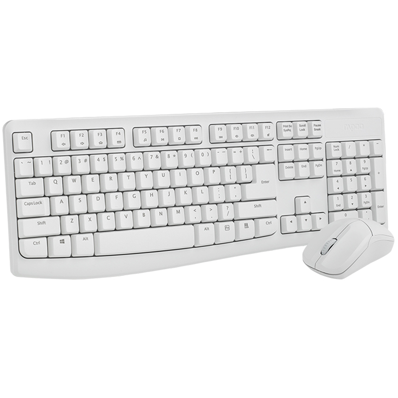 雷柏（Rapoo） X1800Pro 键鼠套装 无线键鼠套装 办公键盘鼠标套装 防泼溅 电脑键盘 笔记本键盘 白色