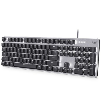 罗技（Logitech） K845有线机械键盘 游戏办公键盘 背光全尺寸TTC轴吃鸡舒适键盘台式机笔记本电脑键盘 K845 青轴【办公推荐】
