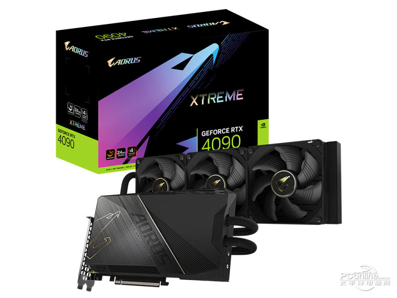 技嘉 AORUS GeForce RTX 4090 XTREME WATERFORCE 24G 水雕配盒图