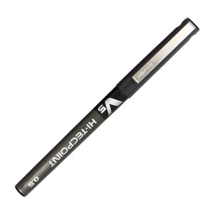 百乐（PILOT）BX-V5 直液式走珠笔小V5中性笔 0.5mm针管水笔签字笔 彩色学生考试笔 黑色6支装
