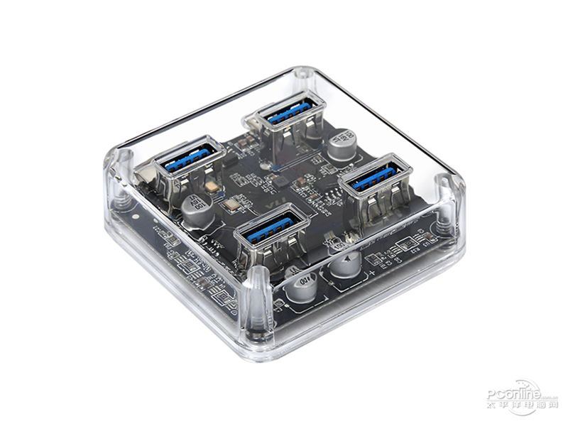 京东京造USB3.0透明集线器 图片1