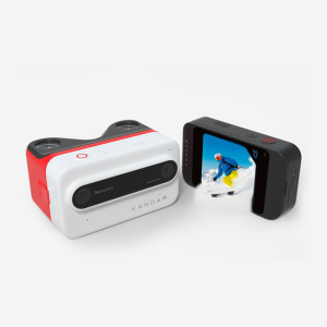 看到KanDao QooCam酷看EGO 即拍即看3D相机 双目4K 运动相机VR适配 3D立拍立得 Vlog相机高清 看到科技 黑色