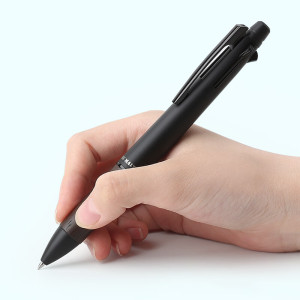 三菱（uni）多功能笔商务原子笔橡木手握5合1 4色圆珠笔+0.5mm铅笔 黑色杆 MSXE5-2005-07