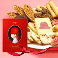 红帽子曲奇饼干388.2g红色礼盒喜饼45枚日本进口节日送礼物点心母亲节