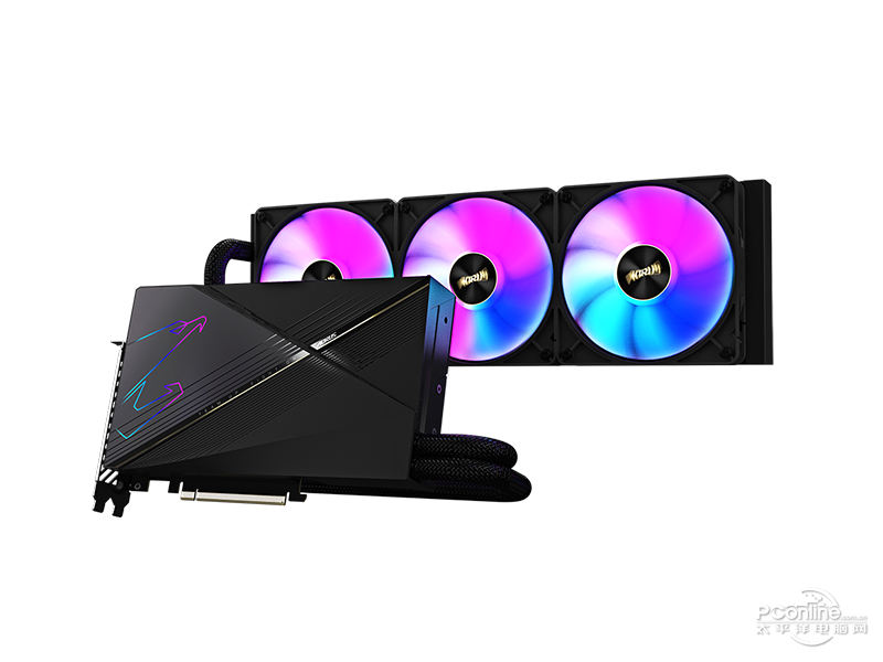 技嘉AORUS GeForce RTX 4080 XTREME WATERFORCE 16G 正面