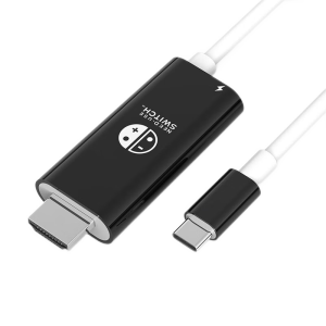 Gopala Switch便携底座OLED视频转换线拓展NS配件游戏主机连接电视HDMI转接头 NS同屏线2m-OLED黑白款