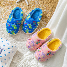 儿童棉拖鞋秋冬季宝宝男童女童室内家居家用可爱防滑小孩卡通棉鞋