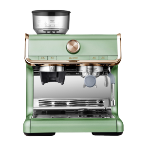 Barsetto/百胜图一代咖啡机半自动意式家用研磨一体蒸汽奶泡机 牛油果绿
