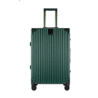 ELLE行李箱法国时尚品牌拉杆箱铝框防刮万向轮出差密码锁旅行箱 墨绿色 【铝框款】 20英寸 【可登机 | 3天旅程】