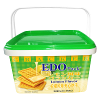 EDO PACK 柠檬风味 苏打夹心饼干600g/盒 送礼团购年货礼盒 零食营养早餐