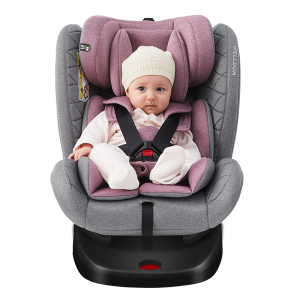 惠尔顿（Welldon）汽车儿童安全座椅 ISOFIX接口 360°旋转ECE认证 0-4-6-12岁婴儿宝宝新生儿可坐可躺 公主粉