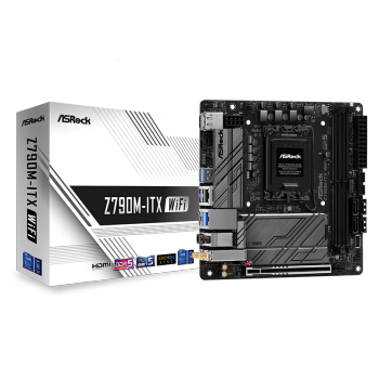 华擎（ASRock）Z790M-ITX WiFi6 迷你小板 DDR5 支持CPU 12600KF/14700KF/13600KF（Intel Z790/LGA 1700） 