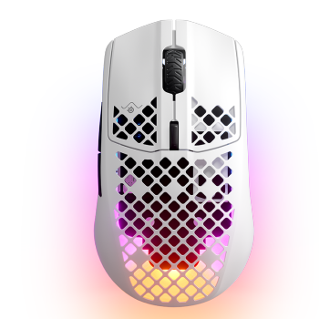 赛睿（SteelSeries）洞洞鼠系统 Aerox 3 无线/蓝牙游戏鼠标 三模连接 IP54防护 68g轻量化 亚光面 雪白色