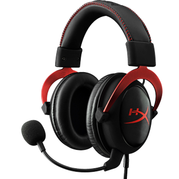 极度未知（HYPERX）Cloud II 飓风2黑红 虚拟7.1声道 飓风2头戴式游戏耳机灵音声卡职业玩家电竞耳机donk有线