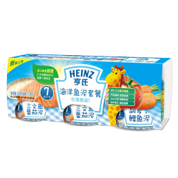 亨氏 (Heinz) 海洋鱼泥优惠套餐—F113g*3瓶(3段 婴儿辅食 宝宝零食 婴幼儿果泥 7-36个月适用)