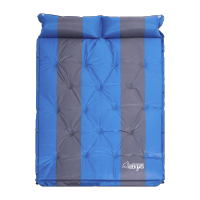 狼行者 自动充气床垫防潮垫充气垫加宽加厚帐篷气垫床双人充气床 蓝色