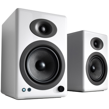 声擎（Audioengine）A5+Wireless 电脑桌面音响台式 家用高音质蓝牙音箱 电视书架有源音箱 北极白