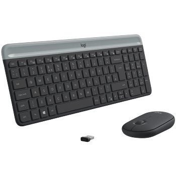 罗技（Logitech）MK470 键鼠套装 无线键鼠套装 超薄 全尺寸 星空灰 带无线2.4G接收器