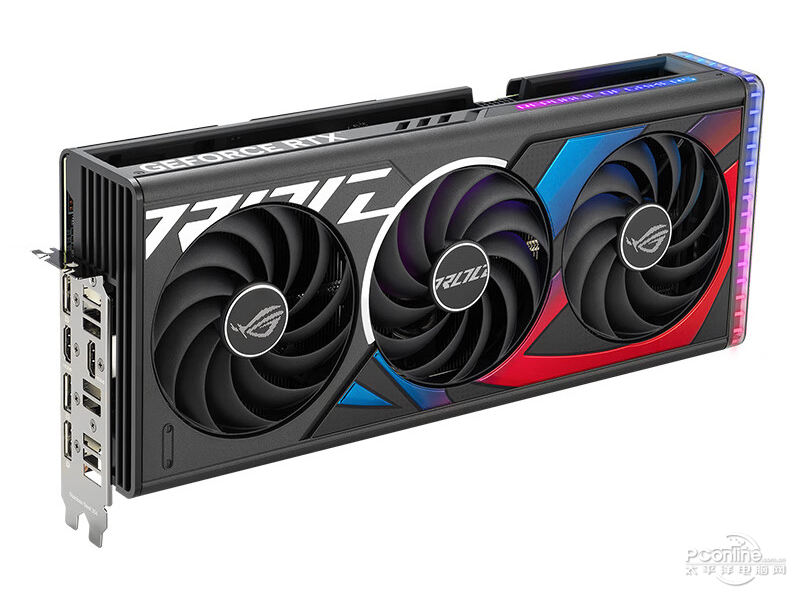 华硕ROG-STRIX GeForce RTX 4070 Ti-O12G-GAMING45度正面