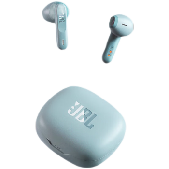 JBL WAVE FLEX//W300TWS真无线蓝牙耳机半入耳式麦克风通话降噪运动音乐耳机苹果耳麦 升级款薄荷绿 环境感知 支持APP