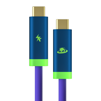 魅族 PANDAER Line King 100W 数据线 蓝紫色 0.8米 至高40Gbps传输/8K分辨率 USB4 兼容雷电3/4 Type-C接口