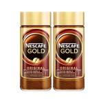 瑞士原装进口雀巢金牌咖啡GOLD200g瓶罐装冻干速溶咖啡粉原味美式黑咖啡添加咖啡豆研磨生椰拿铁原料咖啡200g*2瓶【无蔗糖添加】