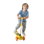 luddy乐的儿童滑板车三轮2-6岁静音闪光轮折叠滑滑踏板车1010小黄鸭（不带车铃）