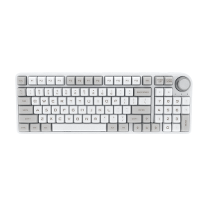 DUKHARO 杜卡洛 VN96机械键盘撞色版三模RGB热插拔 蓝牙无线游戏办公gasket旋钮键盘 VN96-碳素灰-MO粉轴-撞色版