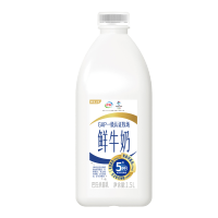 伊利高品质全脂鲜牛奶1.5L家庭桶装 鲜活营养早餐巴氏杀菌低温牛乳