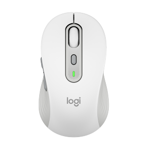 罗技（Logitech）M750 通用版鼠标 无线蓝牙鼠标 对称鼠标 白色 带Logi Bolt USB接收器